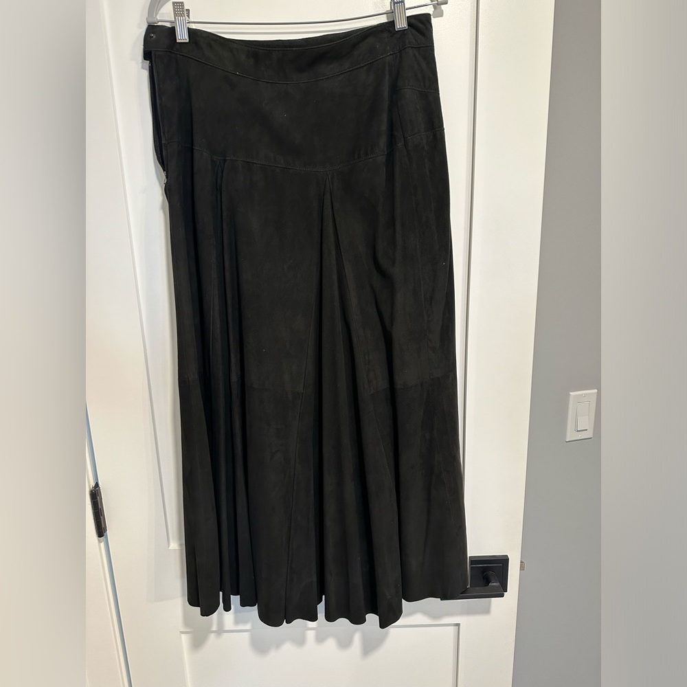 Begedor Italia Black Leather Skirt.  Size 8